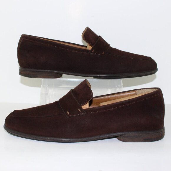 Louis Vuitton Brown Suede Leather Loafer Slip One Shoe (8.5 US) - Picture 7 of 14